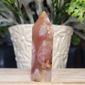 [IMPERFECT] NEW 3.35" - 89g FLOWER AGATE TOWER